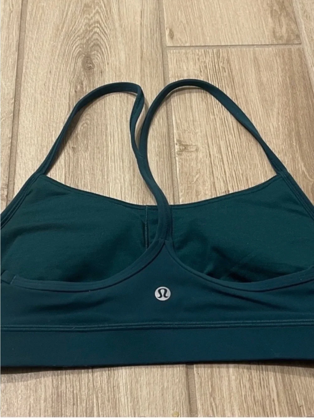 Lululemon Flow Y Bra Storm Teal Sz 6 A/C Cups